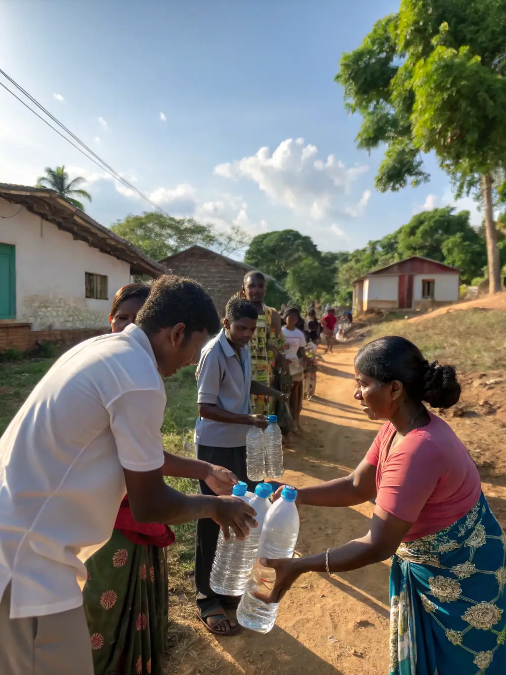 A candid shot of volunteers assisting participants during the annual sporting event, highlighting the organization's commitment to safety and support.